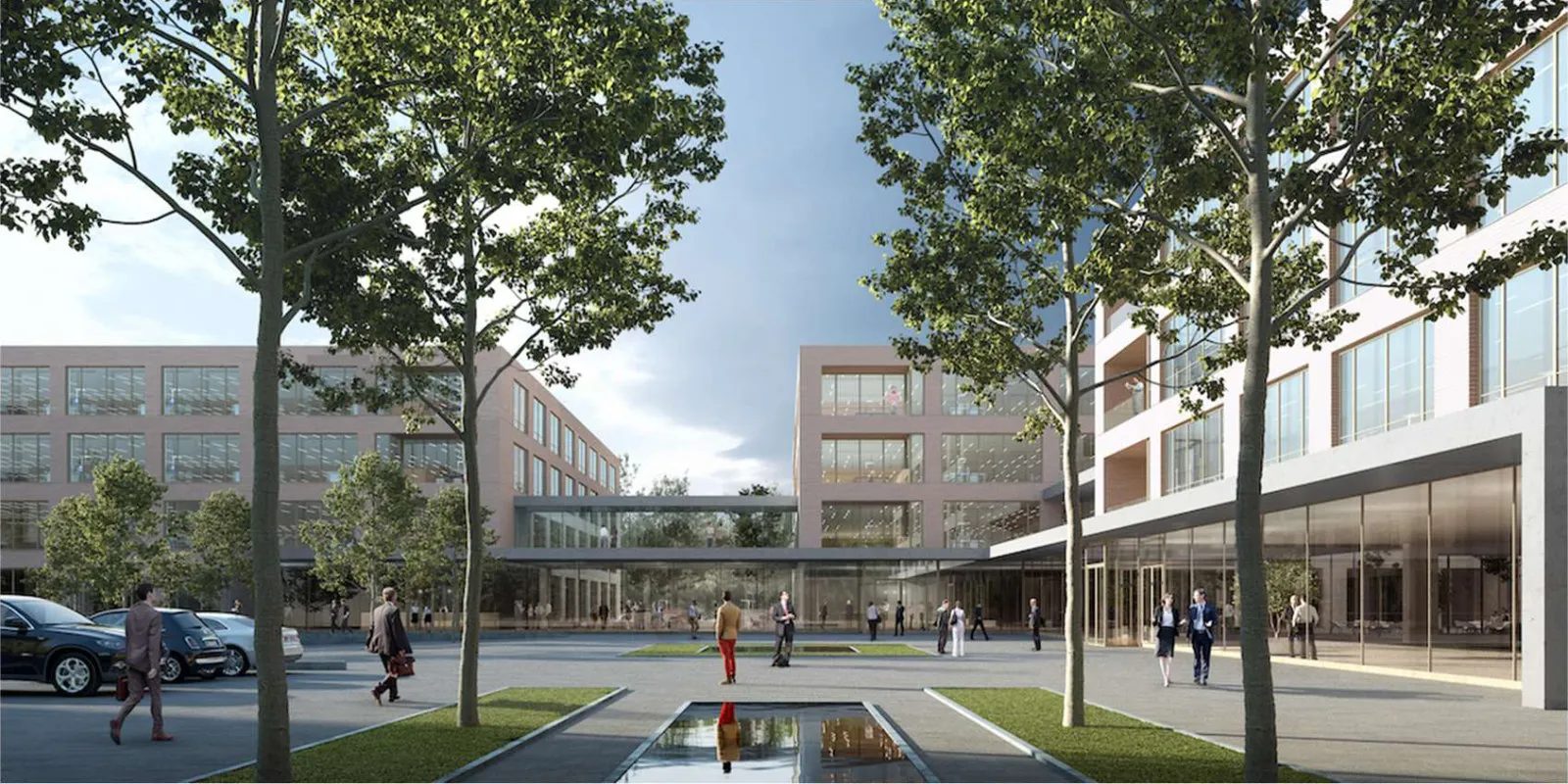 Außenansicht des RWE Campus.